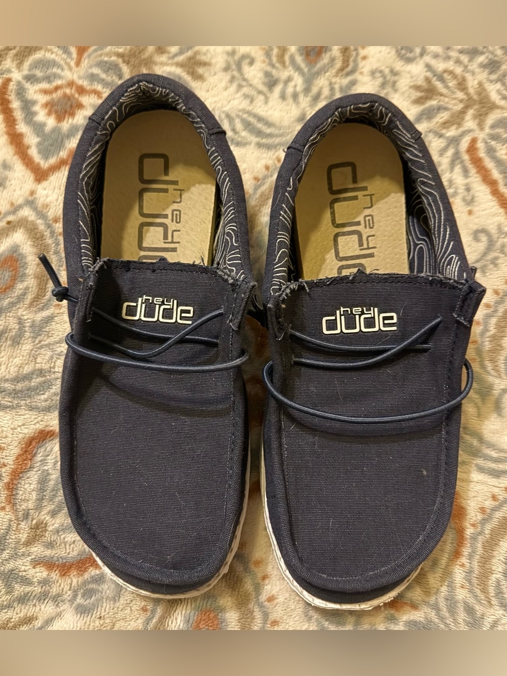 Hey Dude Kids Navy Canvas Slip-On Shoes